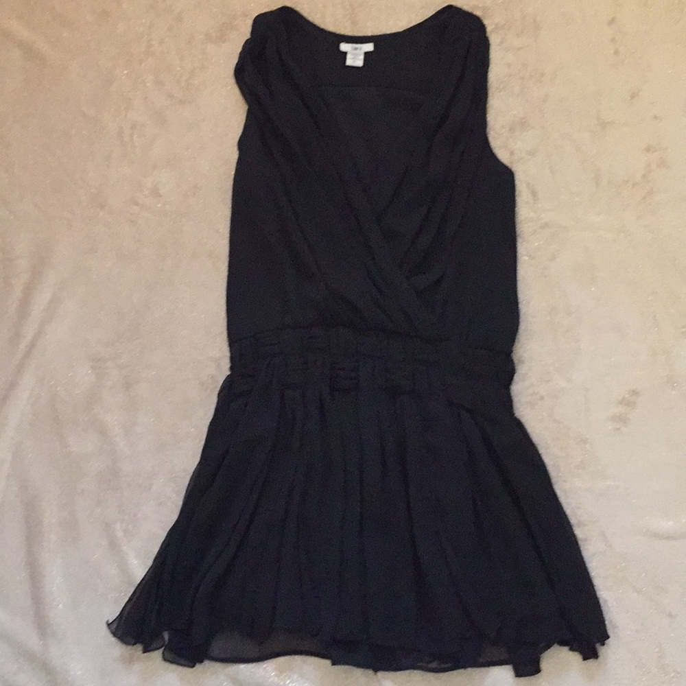 Bar III Black Chiffon Midi Dress